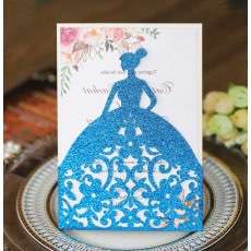 Glitter Marriage Invitation Card Beautiful Girl Holiday Greeting Card 2020 Invitation Card